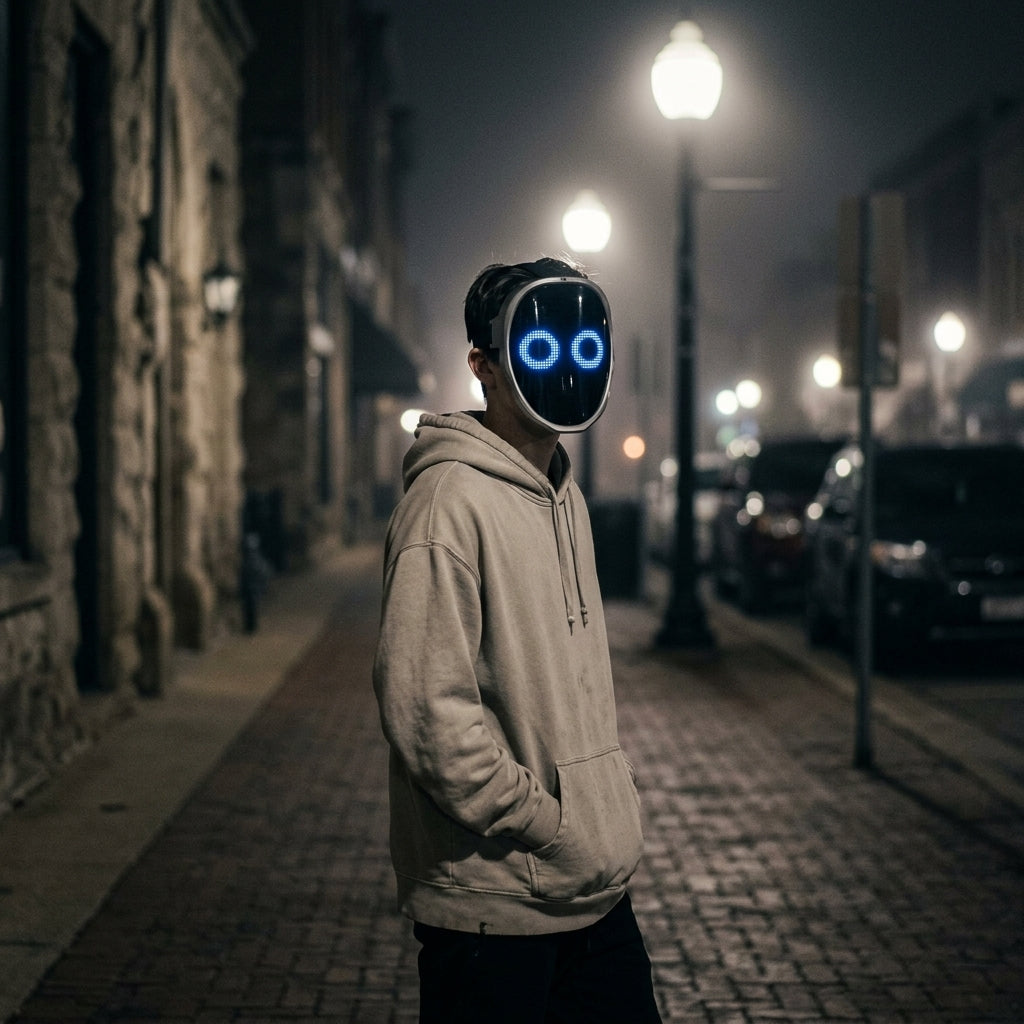 GlowGhost LED Light-Up Face Mask