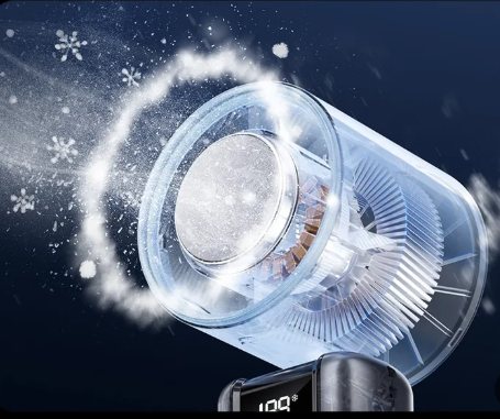 HydroFrost Portable Handheld Turbo Fan with Precision LED Display