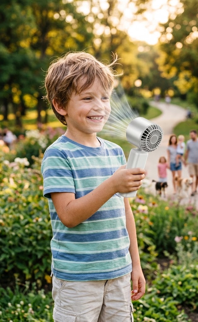 HydroFrost Portable Handheld Turbo Fan with Precision LED Display