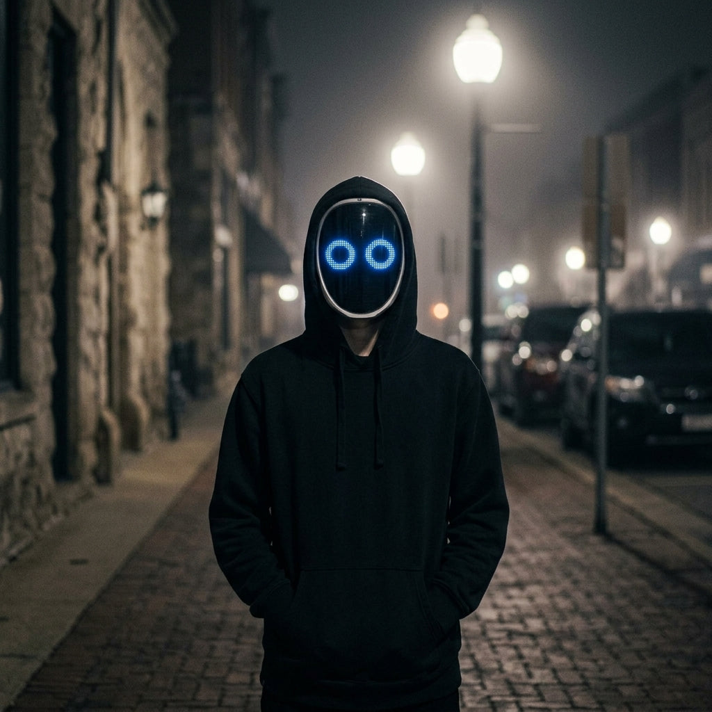 GlowGhost LED Light-Up Face Mask