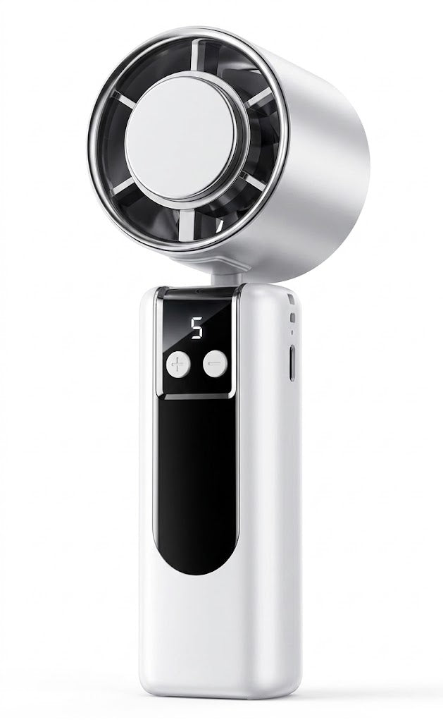 HydroFrost Portable Handheld Turbo Fan with Precision LED Display