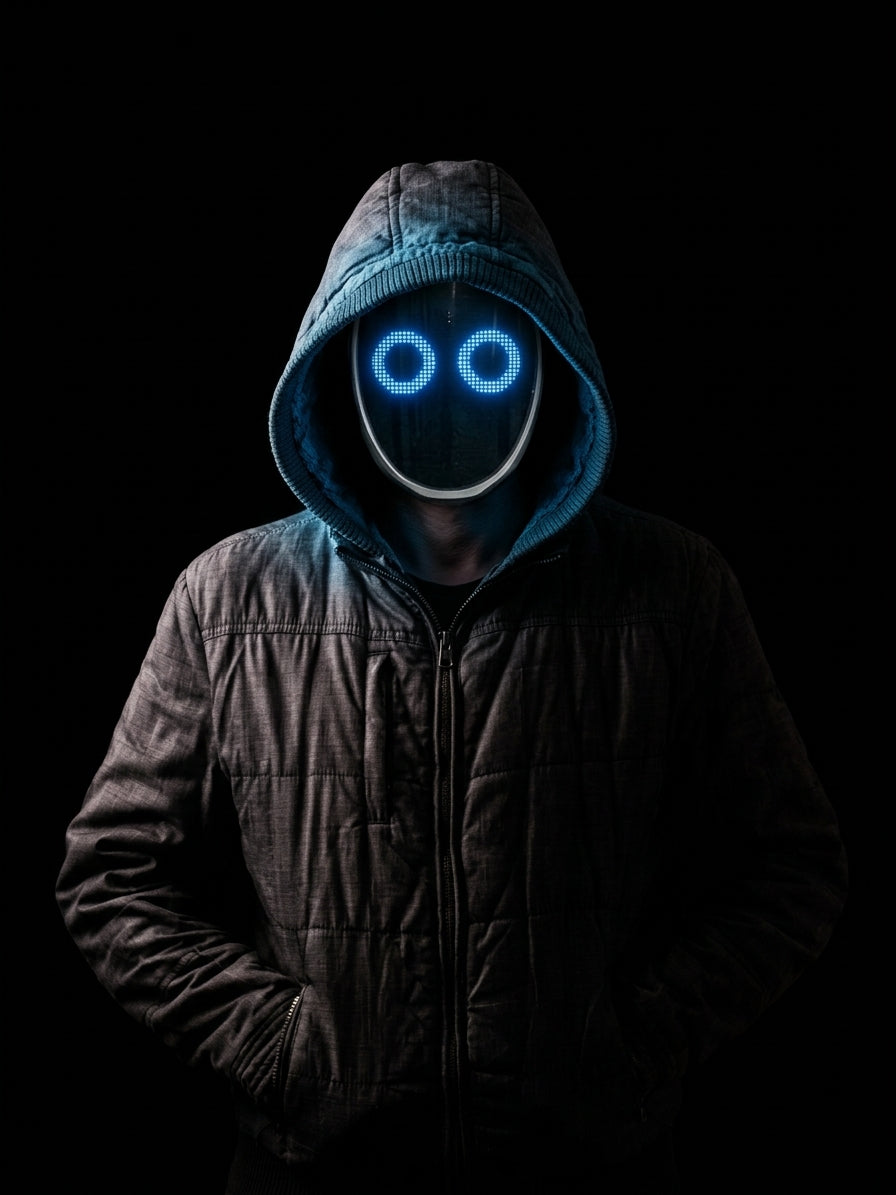 GlowGhost LED Light-Up Face Mask