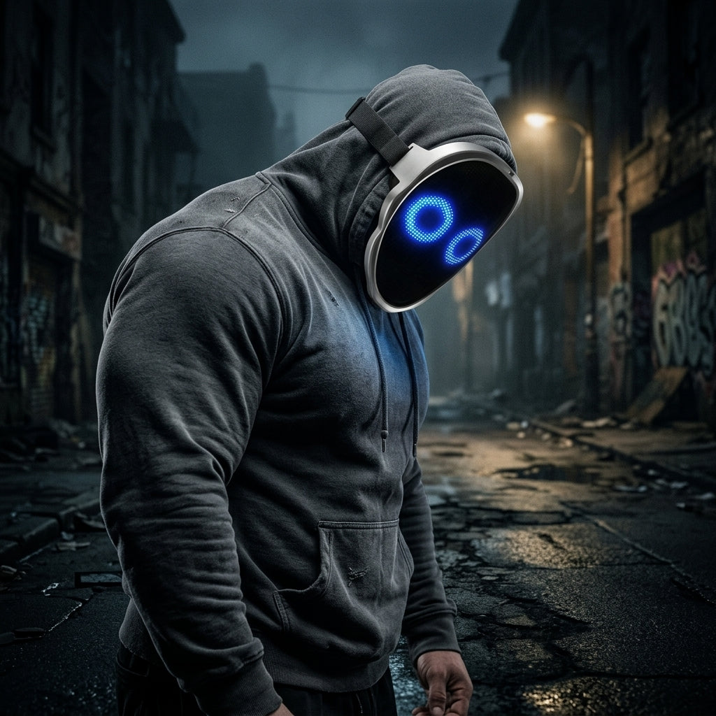 GlowGhost LED Light-Up Face Mask